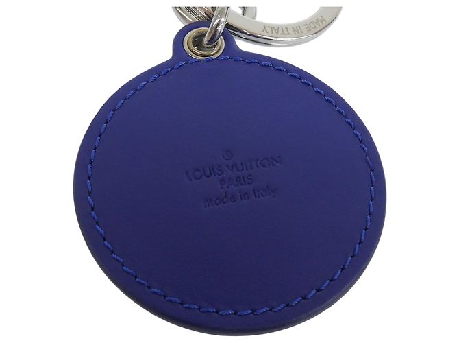 Portachiavi in pelle blu Louis Vuitton - vista 8
