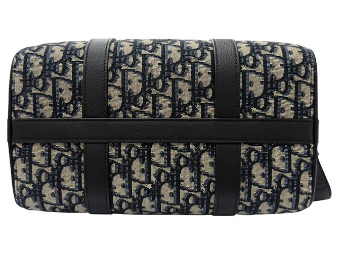 Christian Dior Borsa a tracolla in pelle Dior Homme Lango 26 Beige Blu navy - vista 7