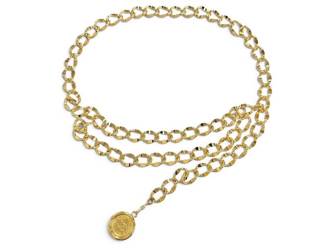 Chanel Vintage Goldene Gliederkette Gürtel - Ansicht 4