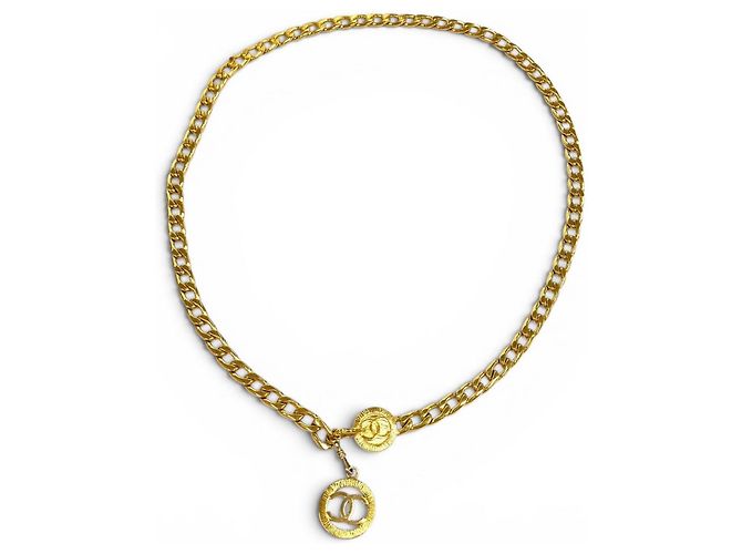 Chanel Vintage Coco Mark Kettengürtel Golden - Ansicht 3