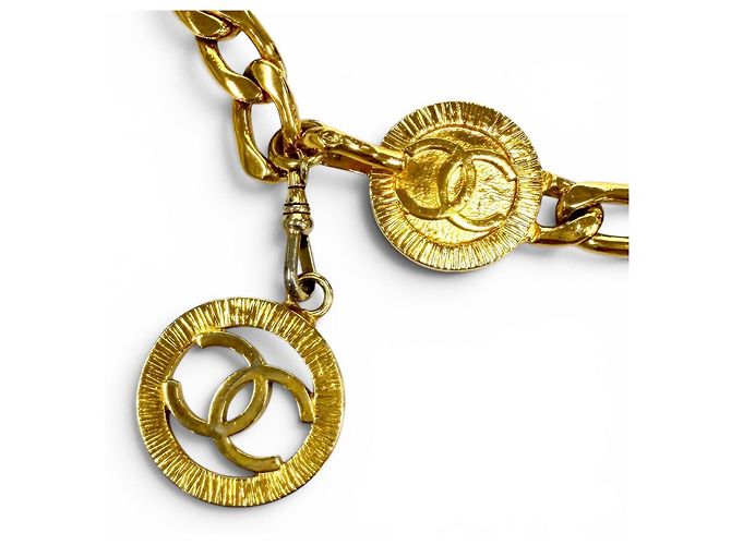 Chanel Vintage Coco Mark Kettengürtel Golden - Ansicht 4