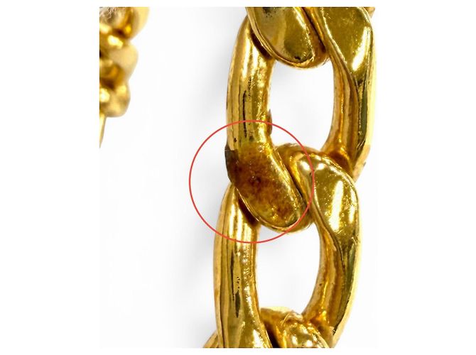 Chanel Vintage Coco Mark Kettengürtel Golden - Ansicht 7