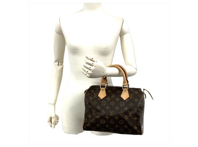 Borsa Louis Vuitton Speedy 25 Marrone Monogramma - vista 10