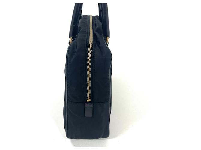 Borsa Tote Prada con logo Triangle Nero - vista 2