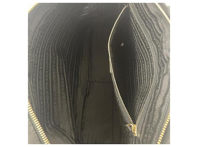 Borsa Tote Prada con logo Triangle Nero - vista 5