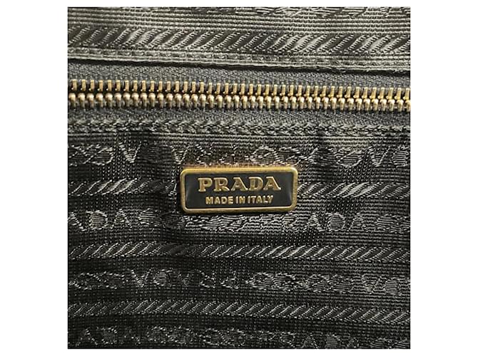 Borsa Tote Prada con logo Triangle Nero - vista 6