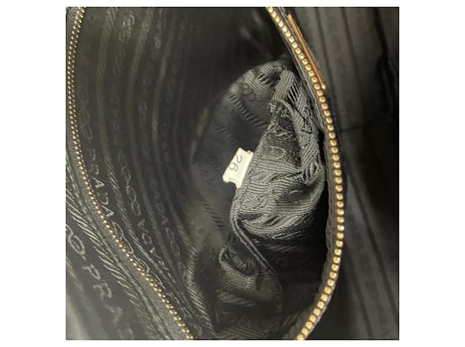 Borsa Tote Prada con logo Triangle Nero - vista 7