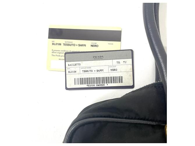 Borsa Tote Prada con logo Triangle Nero - vista 8