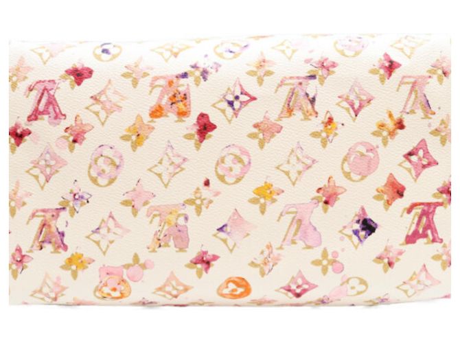 Borsa Boston Louis Vuitton Monogram Watercolor VVN Speedy 30 Bianco - vista 5