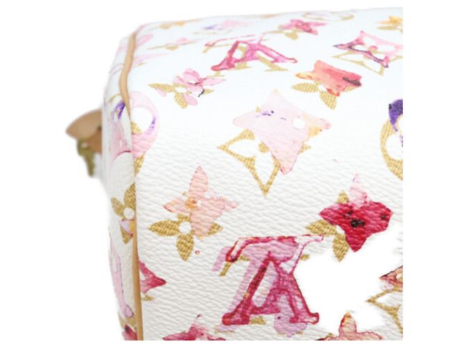 Borsa Boston Louis Vuitton Monogram Watercolor VVN Speedy 30 Bianco - vista 9