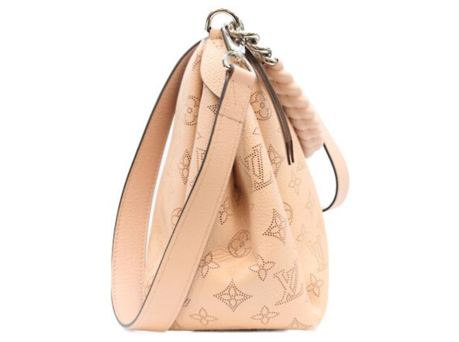 Borsa a tracolla Louis Vuitton Mahina Magnolia Babylon Chain BB Rosa - vista 4