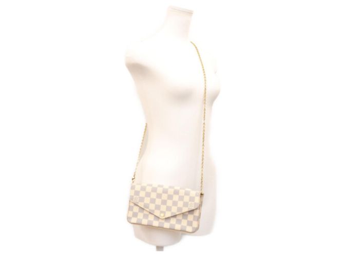 Pochette Félicie Borsa a Spalla Pochette Felicie Damier Azur Louis Vuitton Crudo - vista 18