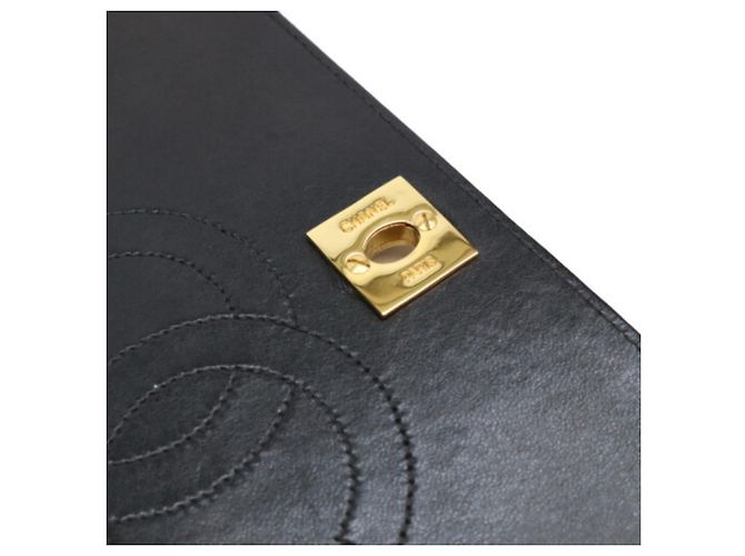 Borsa a Spalla Chanel Black Gold Hardware Turnlock Full Flap Mini Matelassé 19 Nero - vista 12