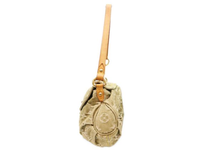 LOUIS VUITTON M95217 Borsa Mini Pleaty in denim Monogram Lichen Beige Verde - vista 2