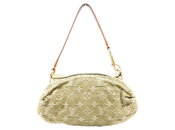 LOUIS VUITTON M95217 Borsa Mini Pleaty in denim Monogram Lichen Beige Verde - vista 3