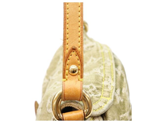 LOUIS VUITTON M95217 Borsa Mini Pleaty in denim Monogram Lichen Beige Verde - vista 8