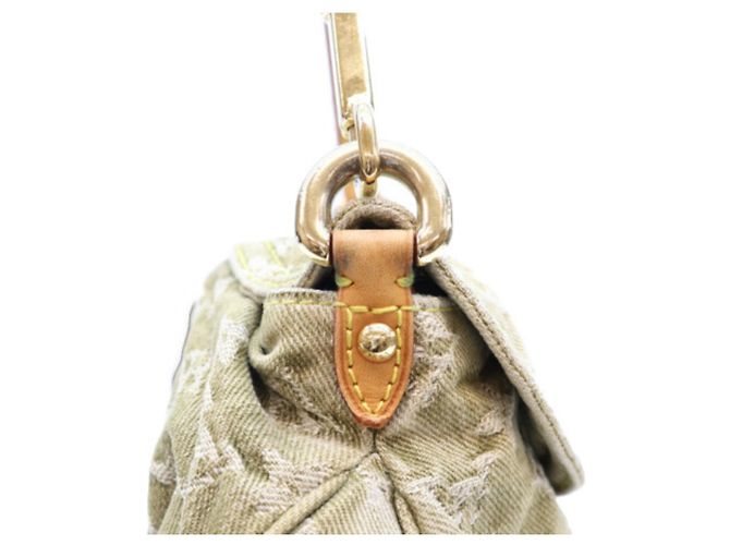 LOUIS VUITTON M95217 Borsa Mini Pleaty in denim Monogram Lichen Beige Verde - vista 9