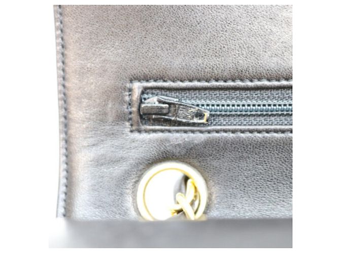 Timeless Borsa a Spalla Chanel Black Lambskin Double Flap Matelassé Nero - vista 8