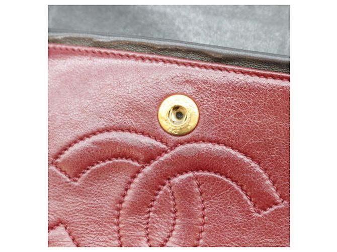 Timeless Borsa a Spalla Chanel Black Lambskin Double Flap Matelassé Nero - vista 9