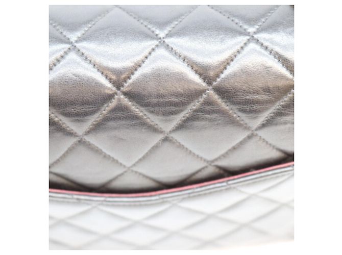 CHANEL Borsa a tracolla in pelle di agnello trapuntata con doppia patta nera Nero - vista 10