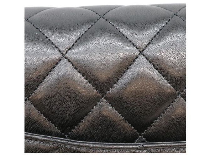 Borsa a tracolla Chanel Lambskin Single Flap Maxi Nero - vista 10