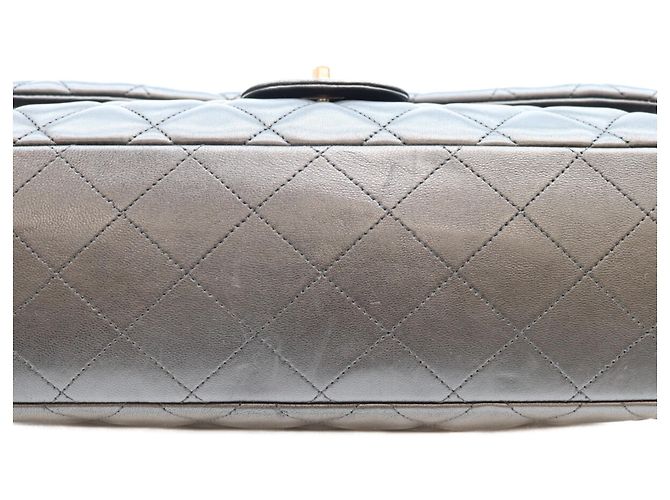 Borsa a tracolla Chanel Lambskin Single Flap Maxi Nero - vista 7