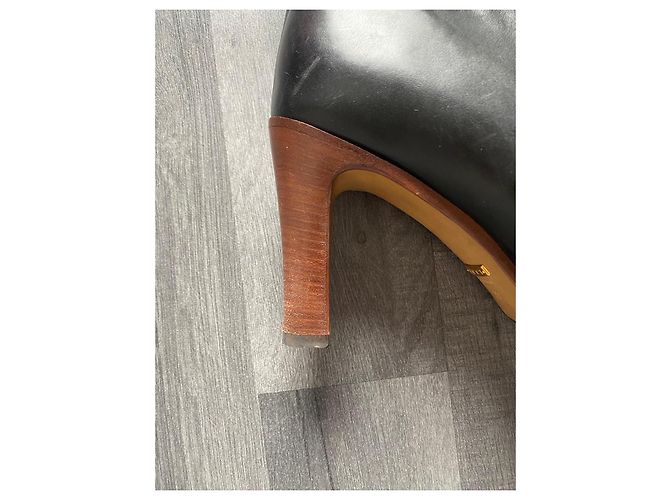 Gucci Botas altas de cuero negro Castaño - vista 3