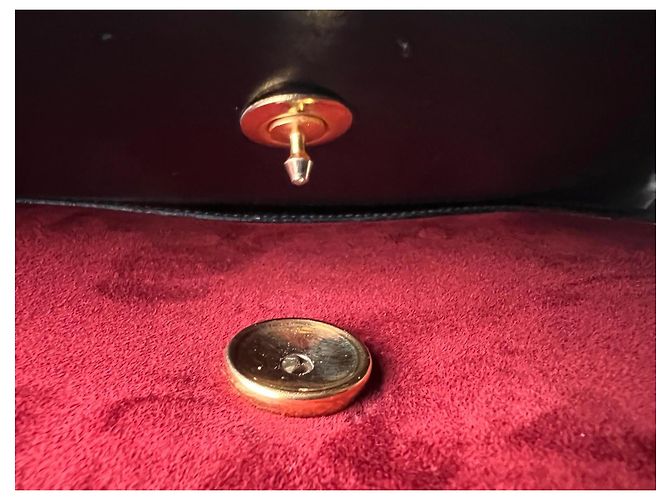 Céline Celine Sulky Borsa Box Bordeaux Nero Rosso - vista 9