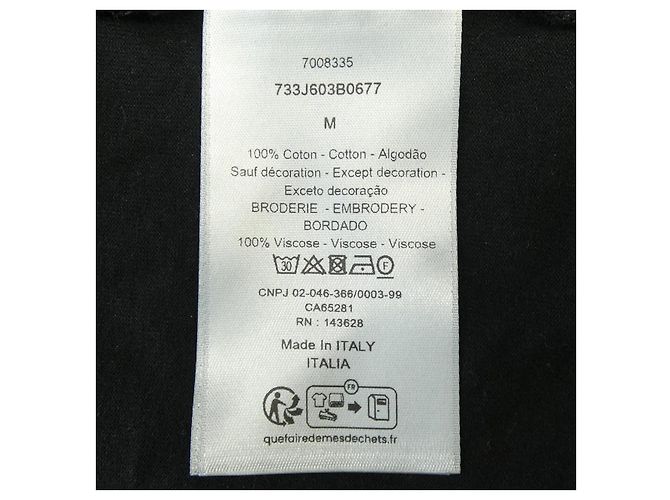 T-shirt in cotone DIOR ESSENTIALS BEE Dior Nero - vista 3
