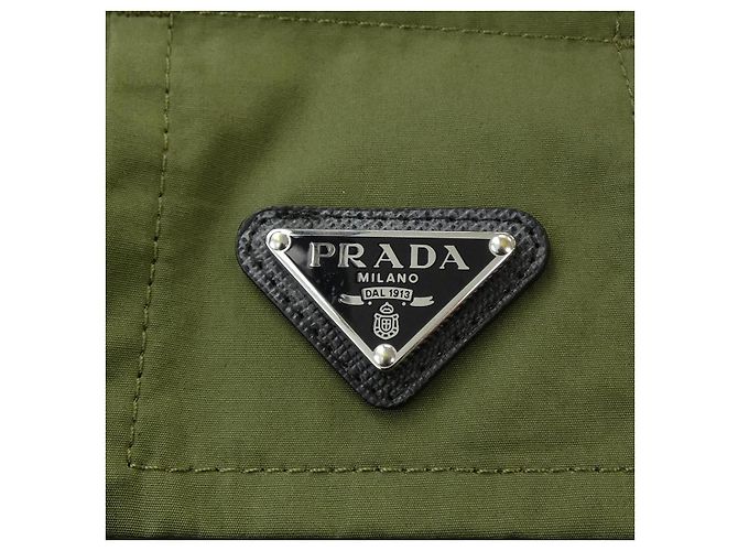 Prada Triangle Logo Jacket Green Khaki - view 7