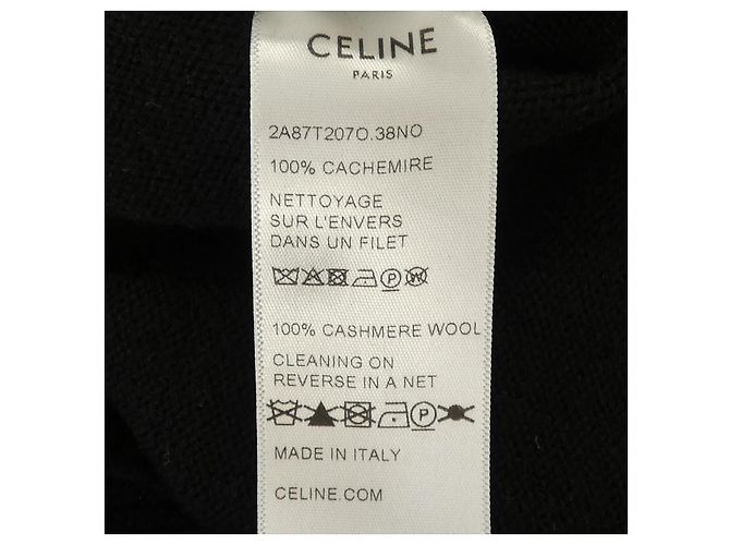 Céline Cárdigan de cachemira CELINE Triomphe Gourmette Negro - vista 3