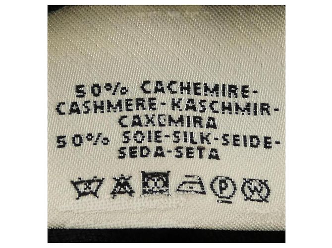 Hermès Top de malha de seda e cashmere Hermes Preto - vista 3