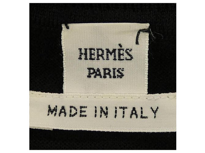 Hermès Top de malha de seda e cashmere Hermes Preto - vista 4