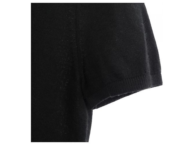 Hermès Top de malha de seda e cashmere Hermes Preto - vista 6