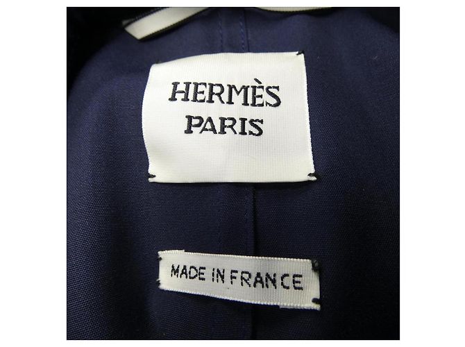 Hermès Abrigo Hermes Clous Deselle Azul Azul marino - vista 4