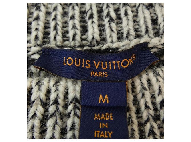 Malha de lã feltrada Louis Vuitton Preto Branco - vista 4