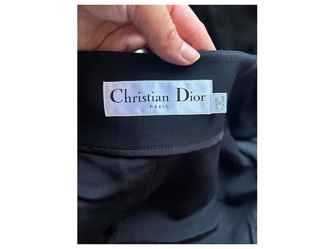 Christian Dior Bar Off-the-Shoulder Jacket in Black Wool and Silk - view 5