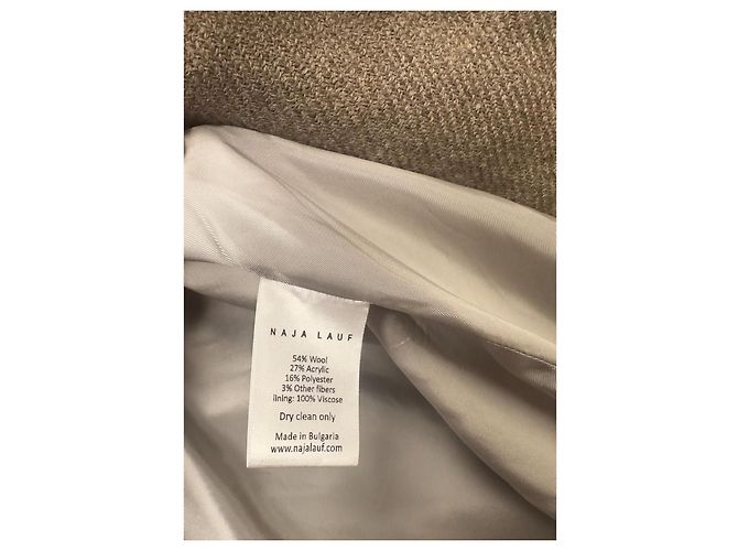 Autre Marque Abrigo largo de mezcla de lana Naja Lauf Beige - vista 7
