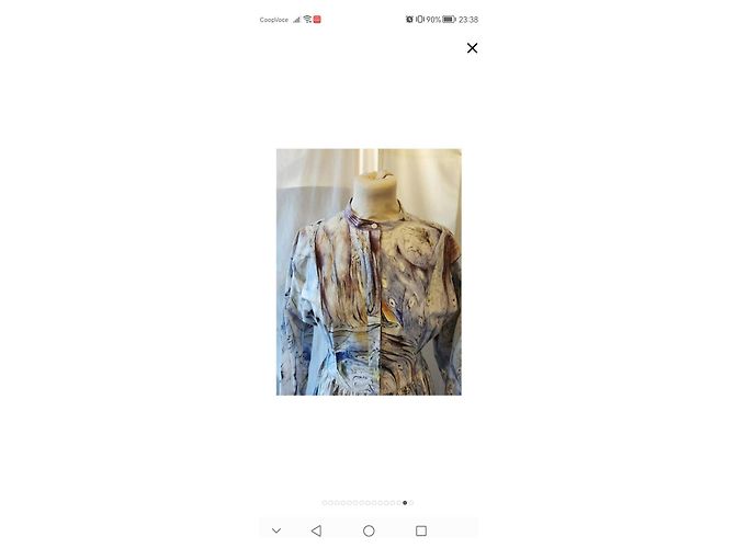 Vestido largo de algodón estampado Alexander McQueen William Blake Dante Blanco Roja Azul Púrpura - vista 6