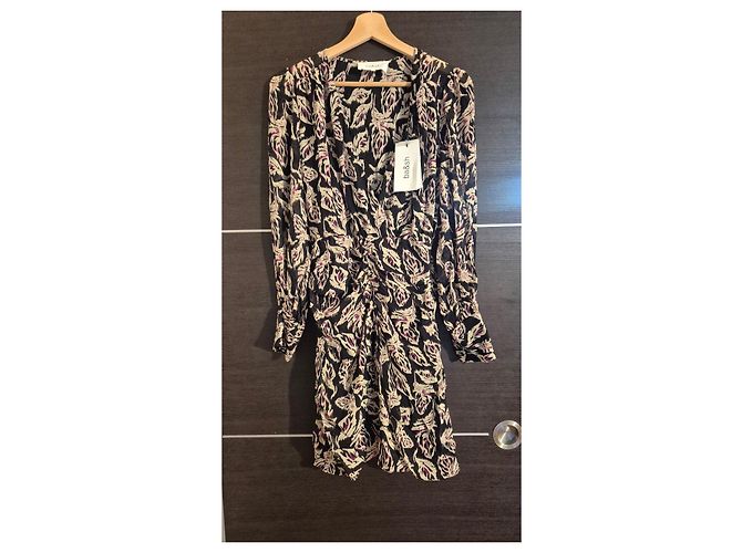 Vestido corto Ba&Sh Gizelle estampado Negro Multicolor Púrpura - vista 11