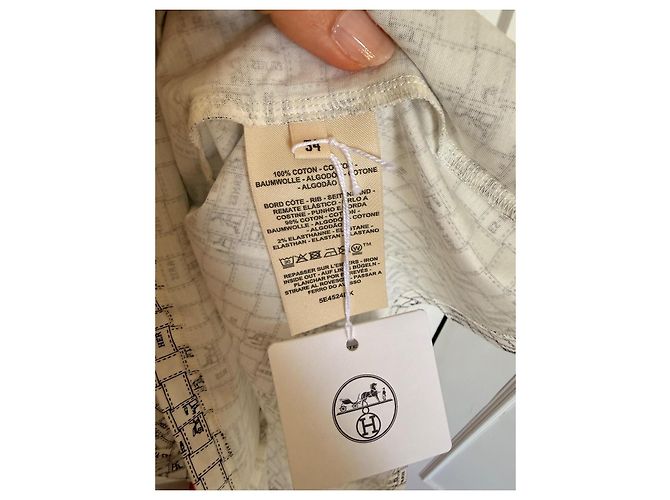 Hermès Bolduc au Carré Kleid Schwarz Weiß - Ansicht 3