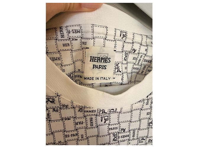 Hermès Bolduc au Carré Kleid Schwarz Weiß - Ansicht 4