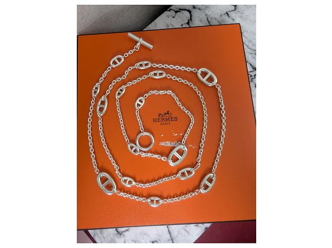 Hermès Collar Farandole en plata de ley 120 cm - vista 8