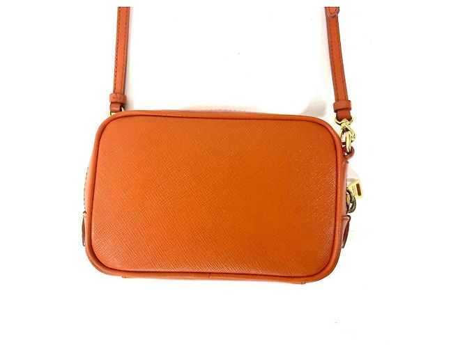 Borsa a tracolla Prada Saffiano Arancione - vista 3