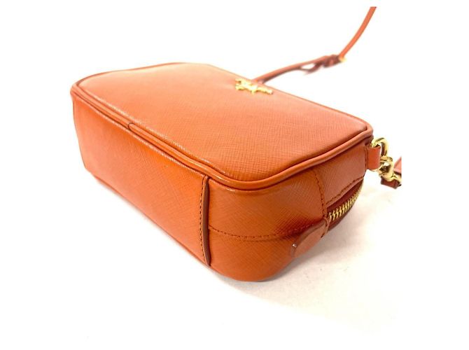 Borsa a tracolla Prada Saffiano Arancione - vista 4
