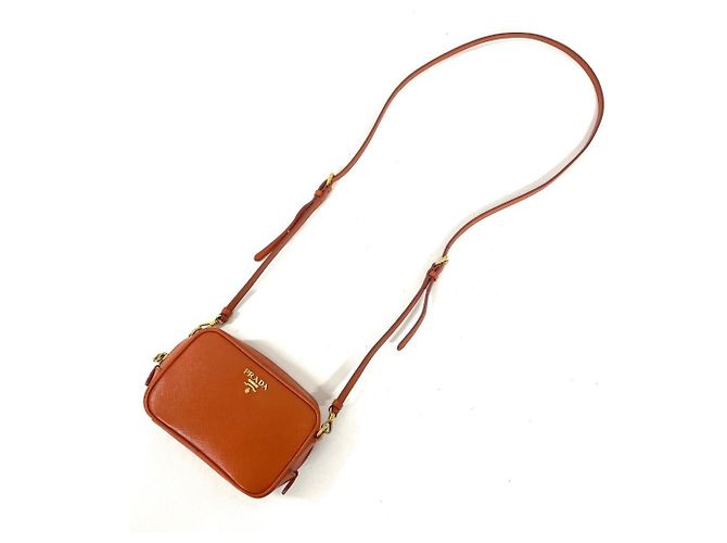 Borsa a tracolla Prada Saffiano Arancione - vista 5