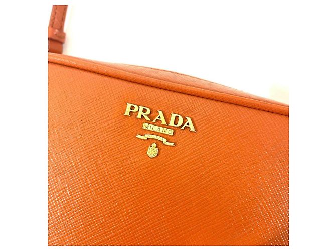 Borsa a tracolla Prada Saffiano Arancione - vista 6