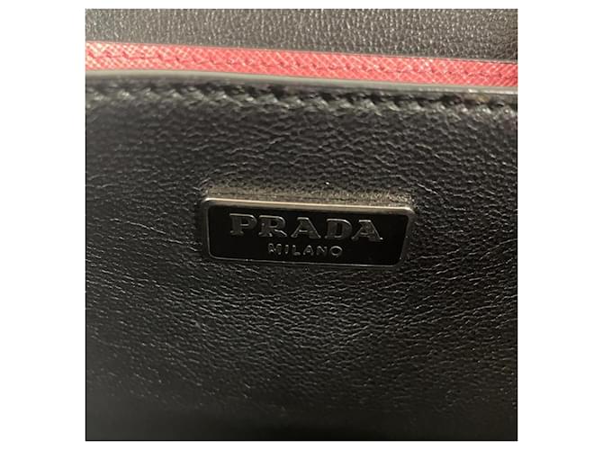 Borsa a tracolla Prada Saffiano rosa - vista 6
