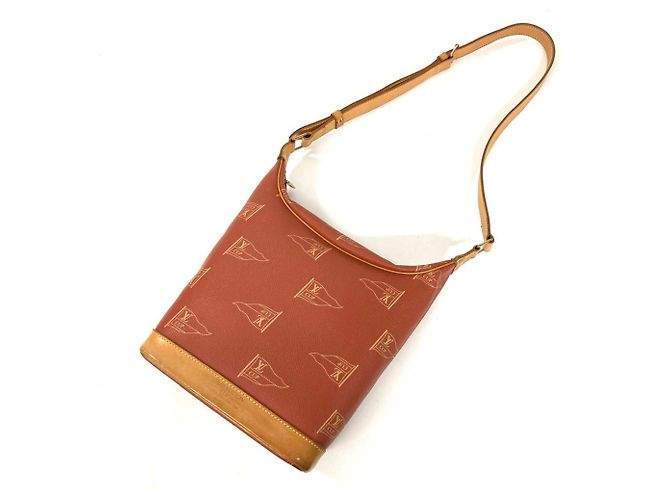 Borsa a Spalla Louis Vuitton Le Touquet M80027 Marrone - vista 3