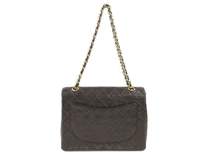 Borsa a tracolla Chanel in pelle nera e marrone Nero - vista 2
